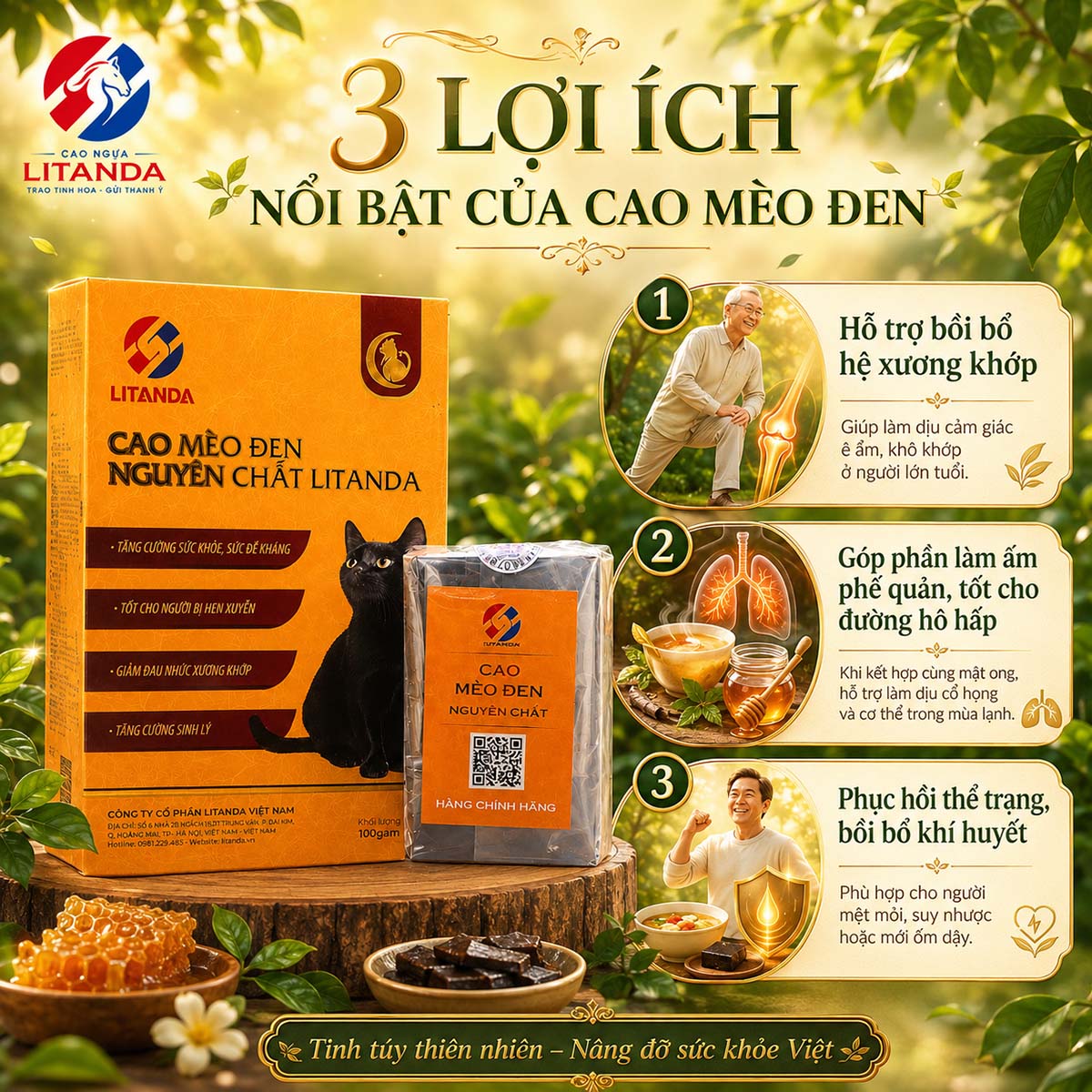 3 lợi ích nổi bật của cao mèo đen