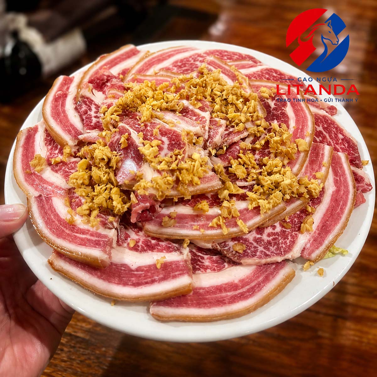 Thịt ba chỉ ngựa Litanda thái lát nhúng lẩu