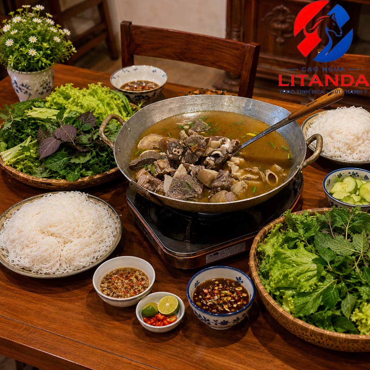 Nồi thắng cố ngựa làm tại nhà thơm thịt, ngọt nước