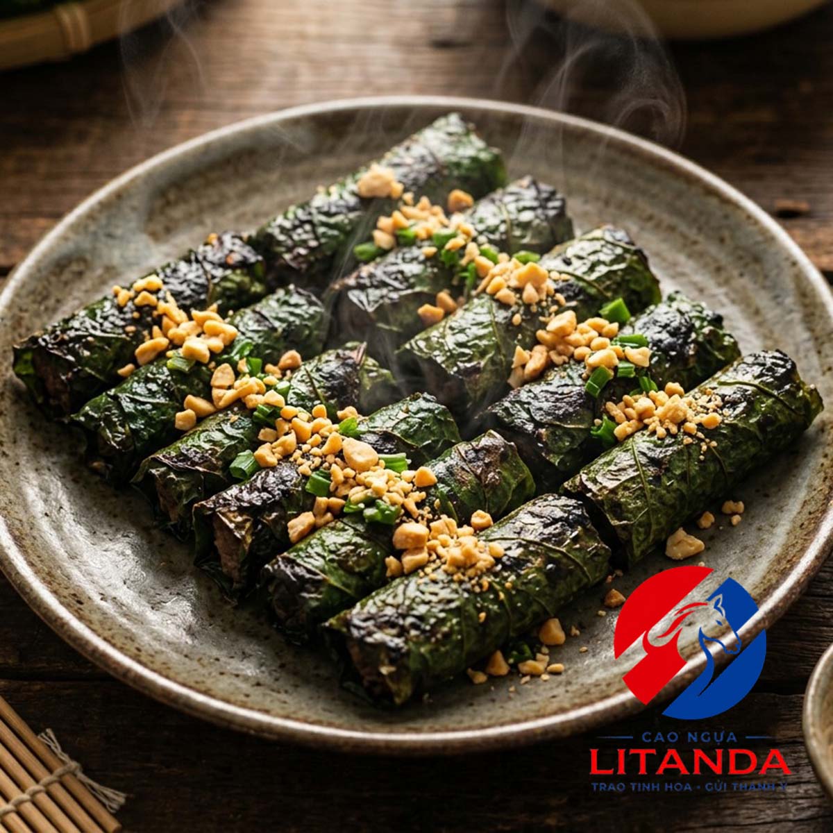 Thịt ngựa cuốn lá lốt thơm ngon