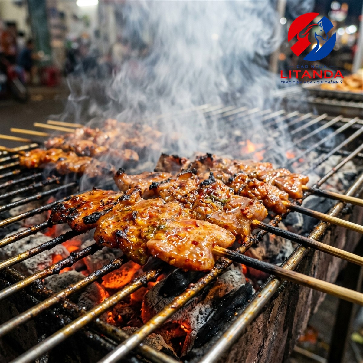 Món thịt ngựa nướng sa tế cay nồng tròn vị